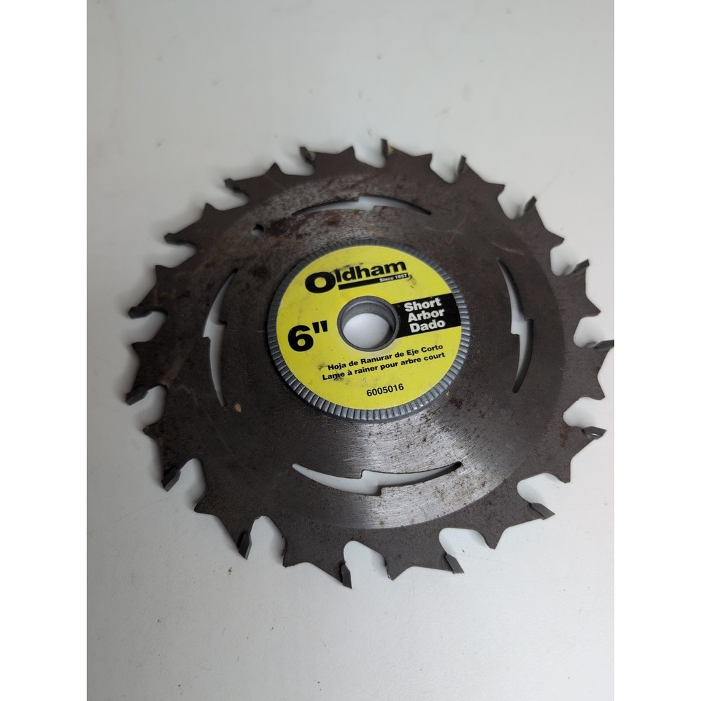 Oldham 6" Short Arbor Dado Blade 16T Carbide Tipped Adjustable 6005016
